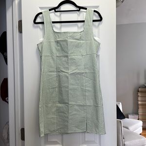 Green gingham dress